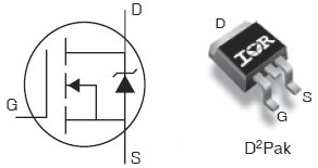 IRFS3006PbF, 60V Single N-Channel HEXFET Power MOSFET in a D2-Pak package